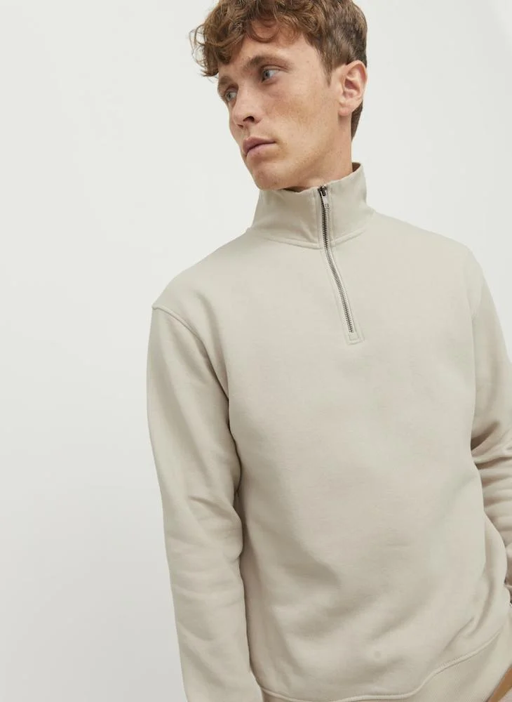 JACK & JONES  Solid Crew Neck Regular Fit Sweatshirt for Men | Best Price UAE